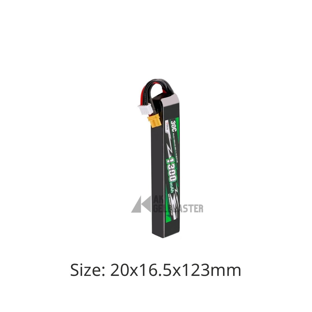 Gens Ace XT30 7.4v 30C 1300 mAh battery - AKgelblaster