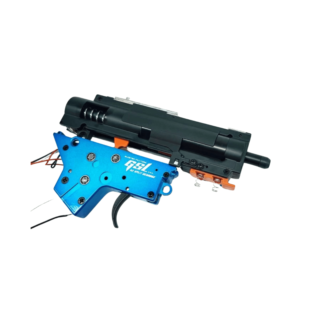 GSL Metal Split-Style Gearbox with MOSFET – AKgelblaster GSL Metal Split-Style Gearbox with MOSFET – AKgelblaster
