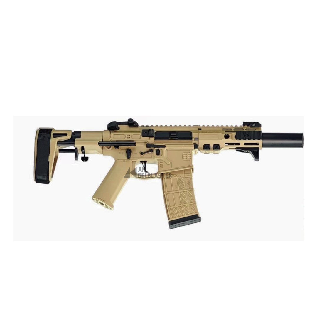 JingJi SLR CQB v4 Gel Blaster Tan Nov 2023 - AKgelblaster