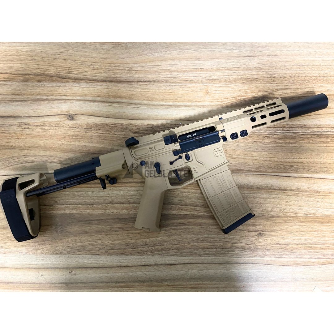 JingJi SLR CQB v4 Gel Blaster Tan Nov 2023 - AKgelblaster