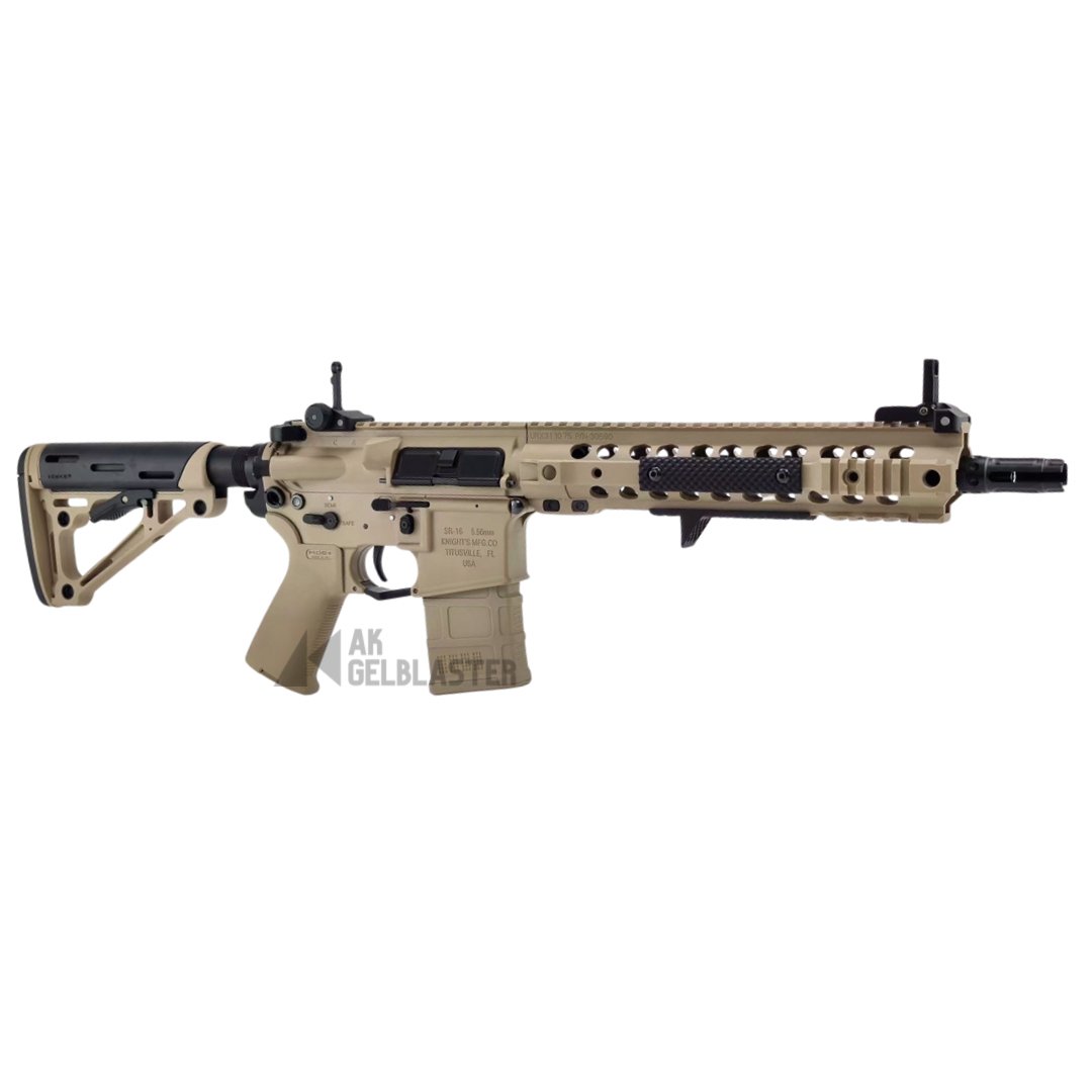 JINGJI SR16 Gel Blaster with split type metal gearbox in Tan - AKgelblaster