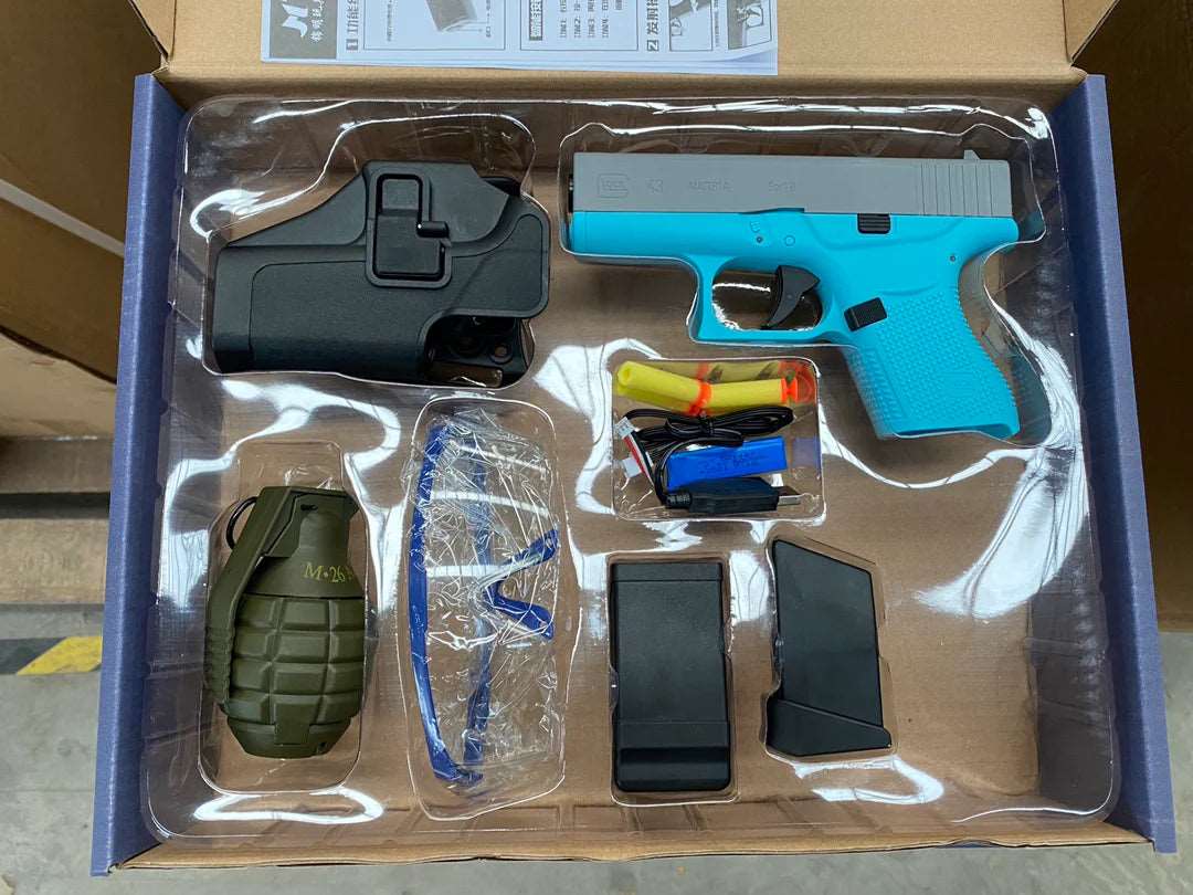 JINMING Glock G43 2 in 1 Full Version! Gel Blaster Gel Gun and Nerf Gun - AKgelblaster - US stock