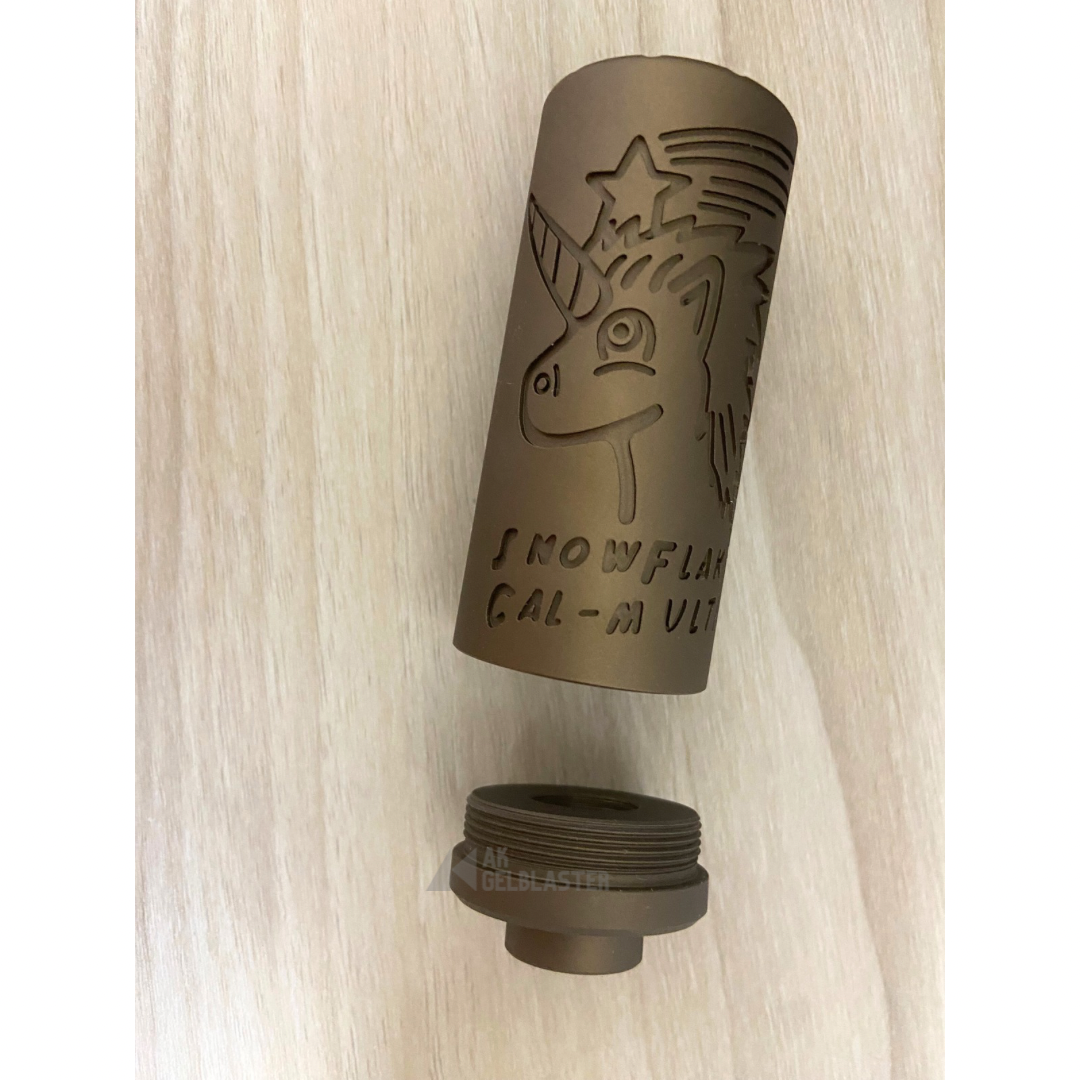 Unicorn Silencer with Standalone Smoke Tracer ( Black/ Dark Earth/ Pink)