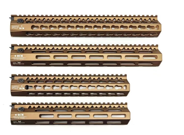 BCM Style MLOK KEYMOD Metal Handguard in Tan - AKgelblaster