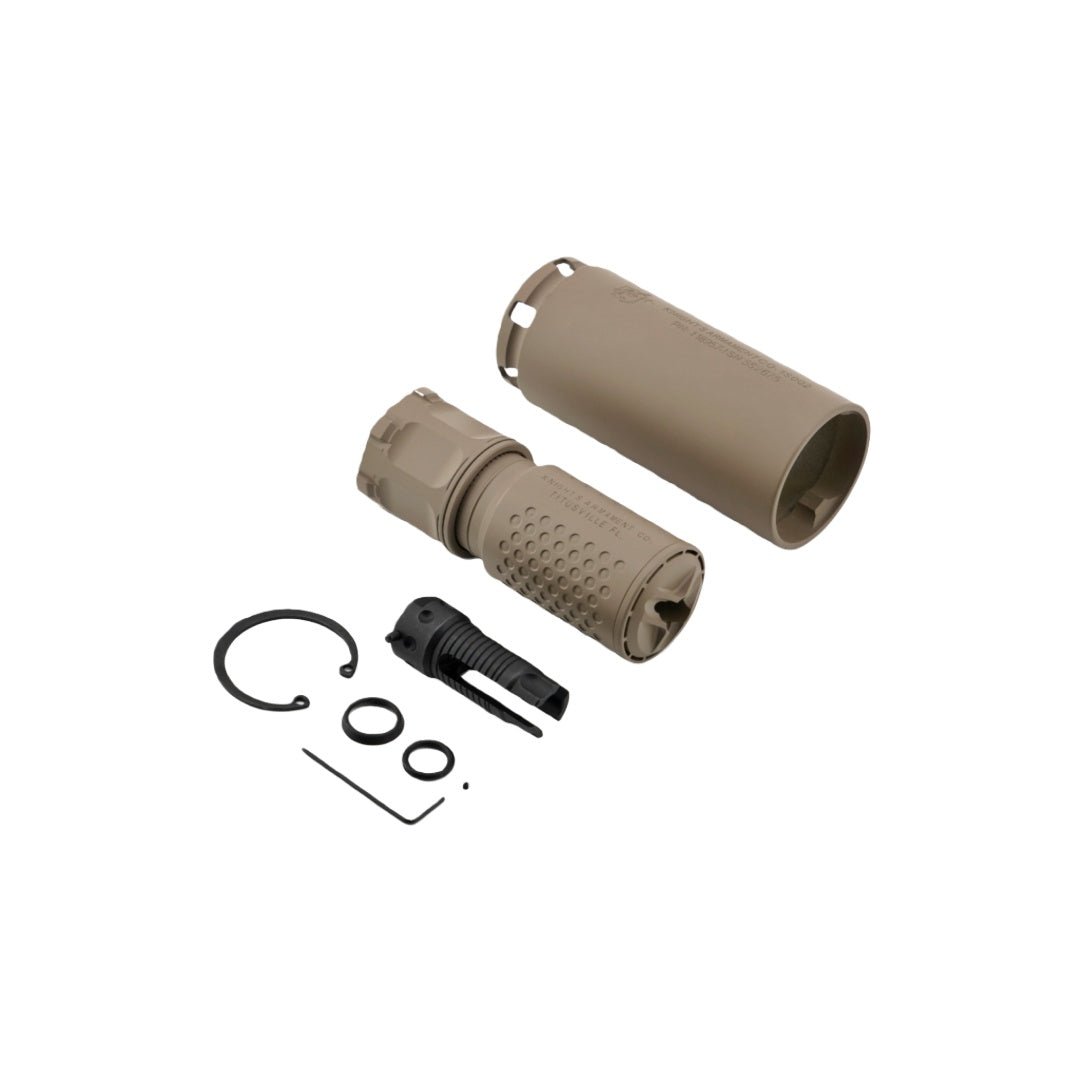 CNC Alloy QDC / MCQ - PRT Suppressor - Black/FDE (GEL BLASTER / AIRSOFT) - AKgelblaster