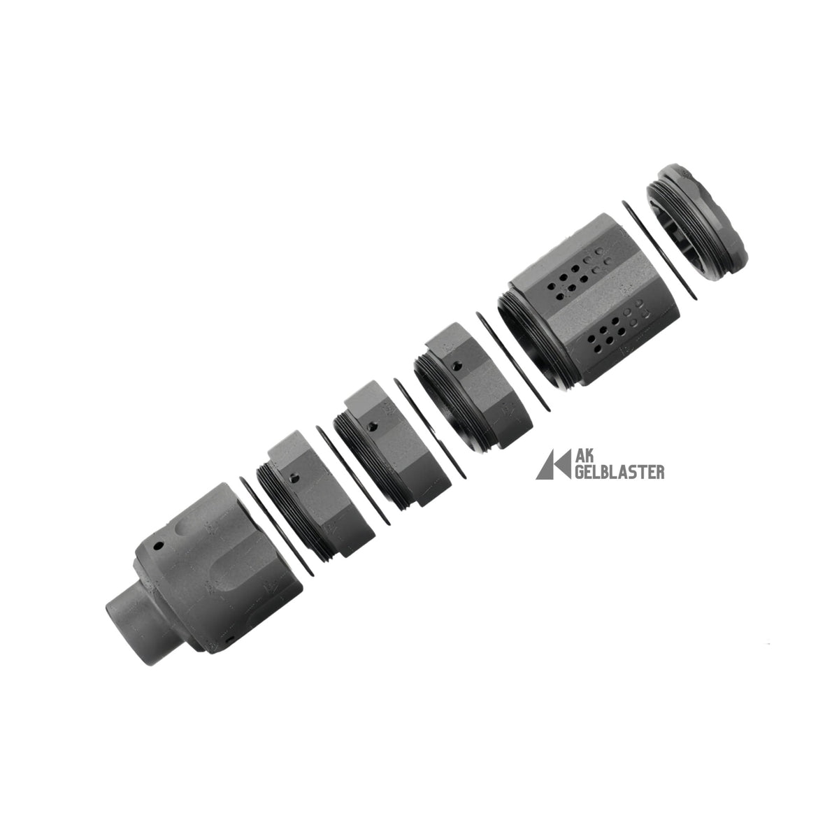 CNC Metal SI Modular Suppressor - Linear Compensator - AKgelblaster