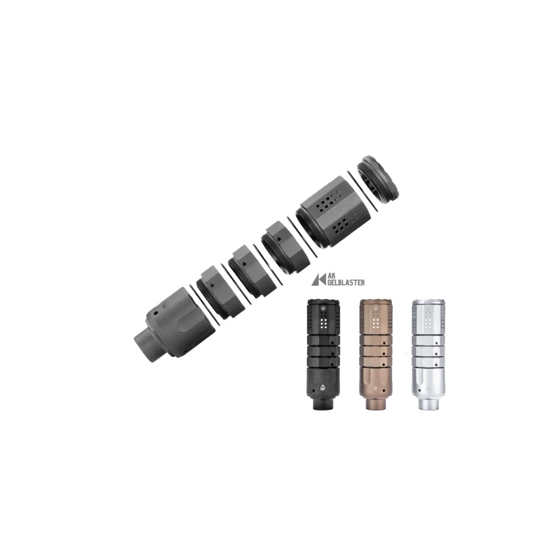 CNC Metal SI Modular Suppressor - Linear Compensator - AKgelblaster