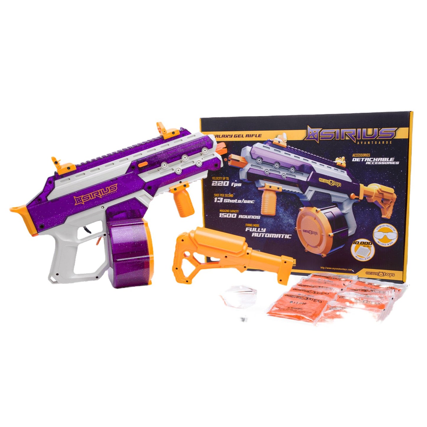 Cosmoxtoy SIRIUS Galaxy Gel Ball Blaster - AKgelblaster