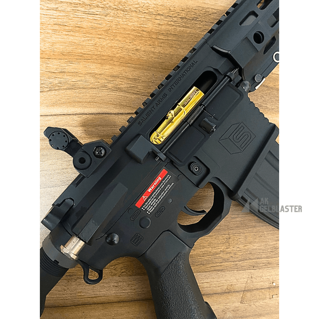 E&C Licensed SAI - T2 13.5 inch Full Black Metal AR Gel Blaster Replica - AKgelblaster