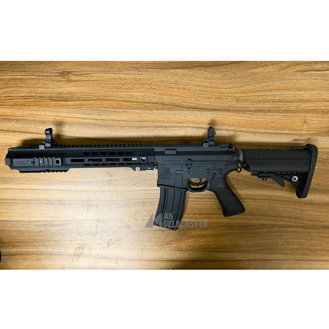 E&C Licensed SAI - T2 13.5 inch Full Black Metal AR Gel Blaster Replica - AKgelblaster