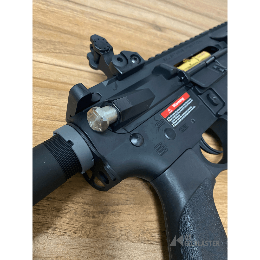 E&C Licensed SAI - T2 13.5 inch Full Black Metal AR Gel Blaster Replica - AKgelblaster