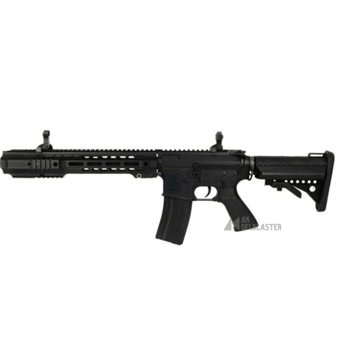 E&C Licensed SAI - T2 13.5 inch Full Black Metal AR Gel Blaster Replica - AKgelblaster