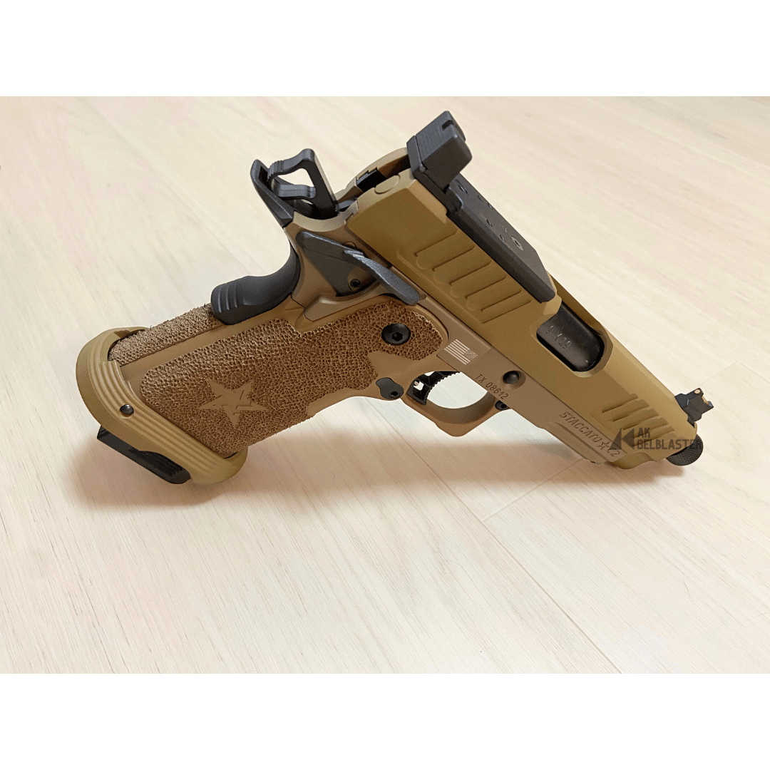 EMG Licensed Staccato C2 2011 GBB Pistol Gel Blaster in FDE - AKgelblaster