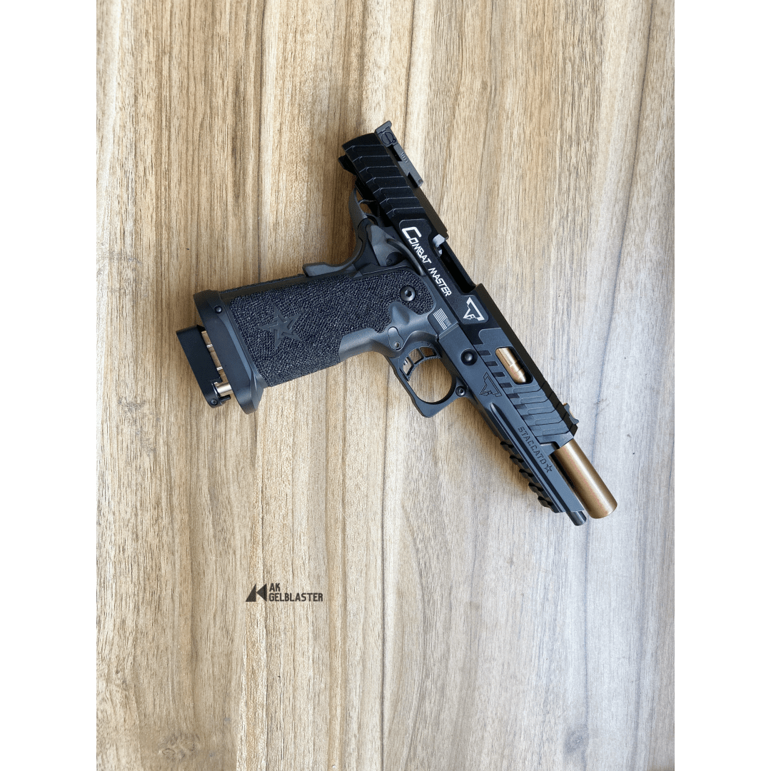 EMG Staccato 2011 X TTI JW3 Combat Master GBB Gel Blaster Pistol - AKgelblaster