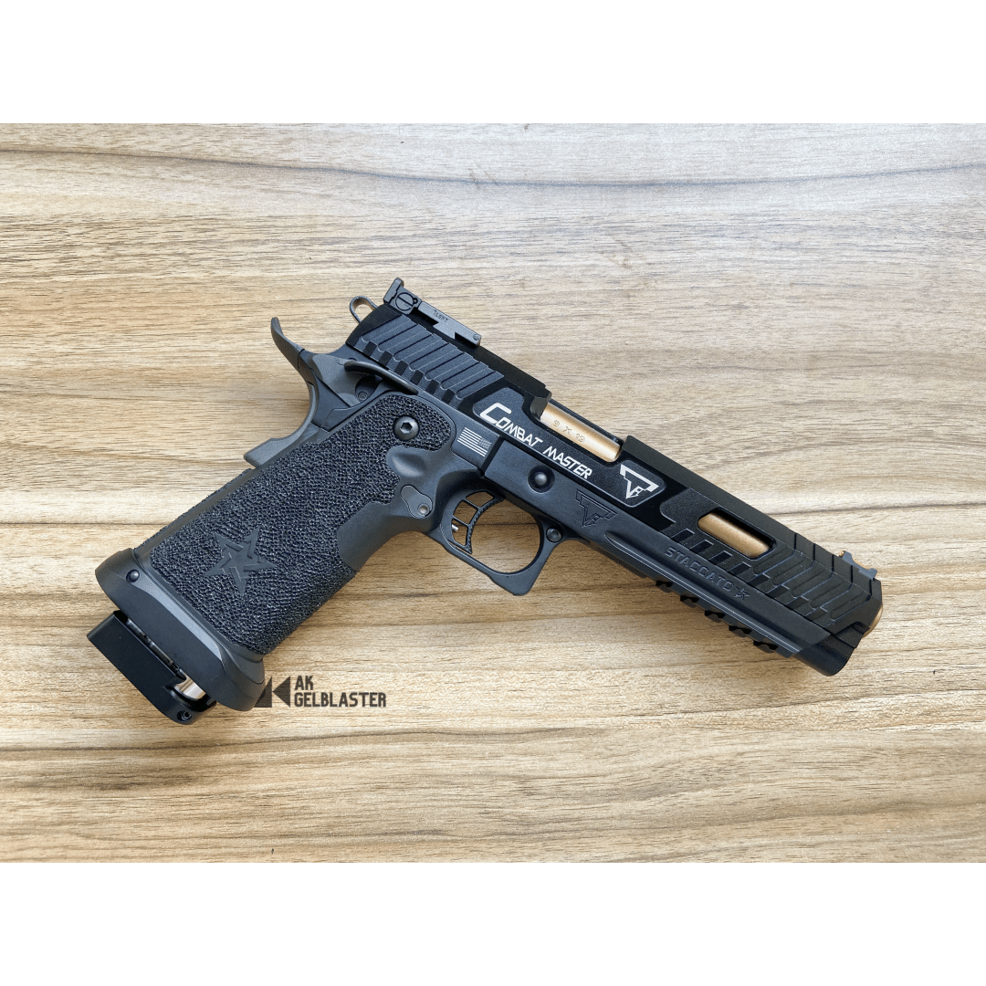 EMG Staccato 2011 X TTI JW3 Combat Master GBB Gel Blaster Pistol - AKgelblaster