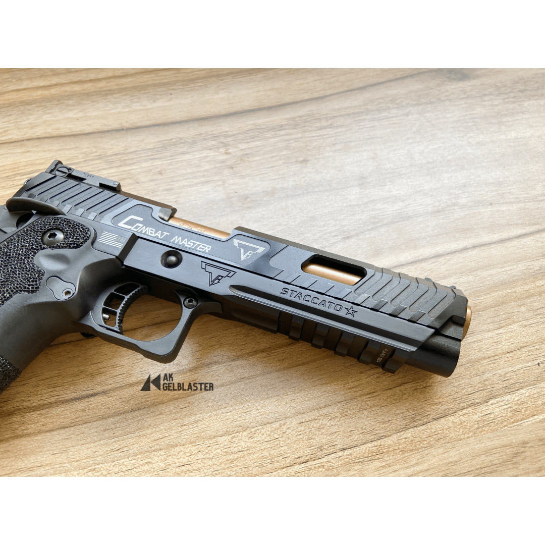 EMG Staccato 2011 X TTI JW3 Combat Master GBB Gel Blaster Pistol - AKgelblaster