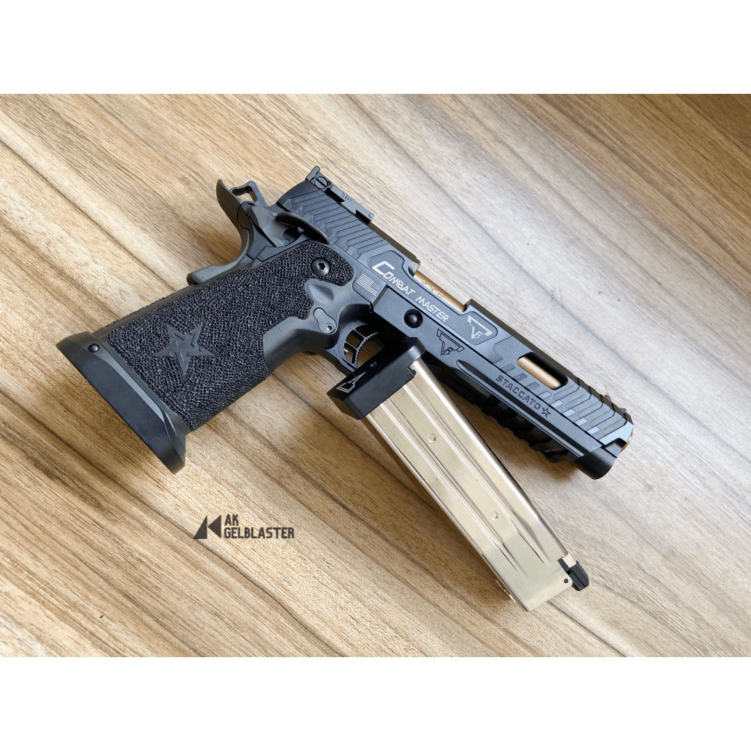 EMG Staccato 2011 X TTI JW3 Combat Master GBB Gel Blaster Pistol - AKgelblaster
