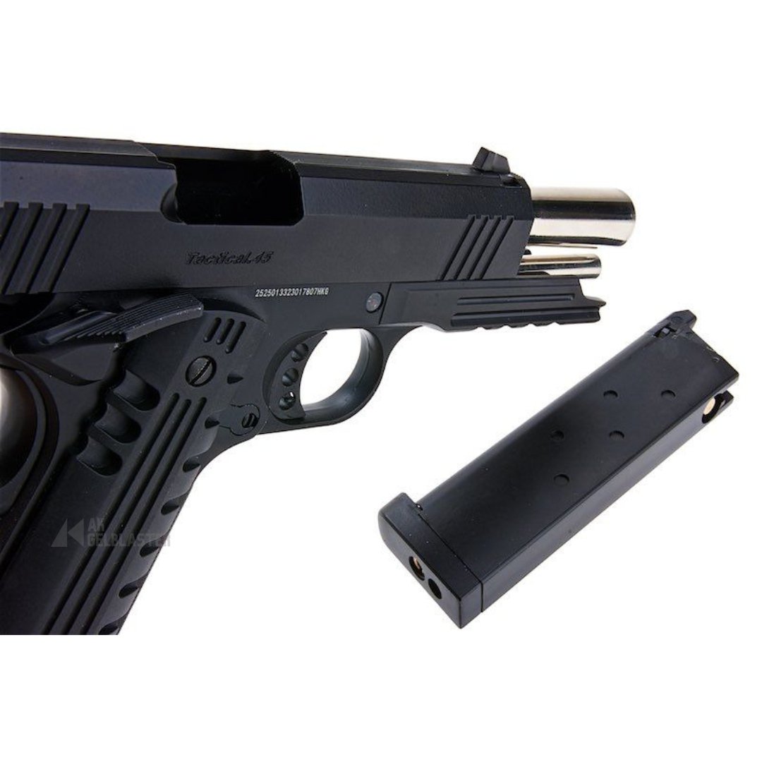 Golden Eagle OPS Tactical .45 GBB Full Metal Gel Blaster Pistol 4.3 - AKgelblaster