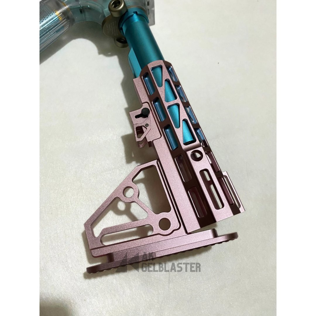 GT v4 Ultra light Clear M4 Gel Blaster CNC gearbox Installed - AKgelblaster