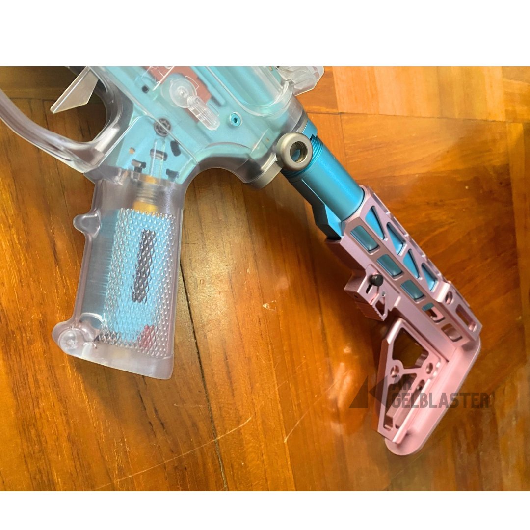 GT v4 Ultra light Clear M4 Gel Blaster CNC gearbox Installed - AKgelblaster