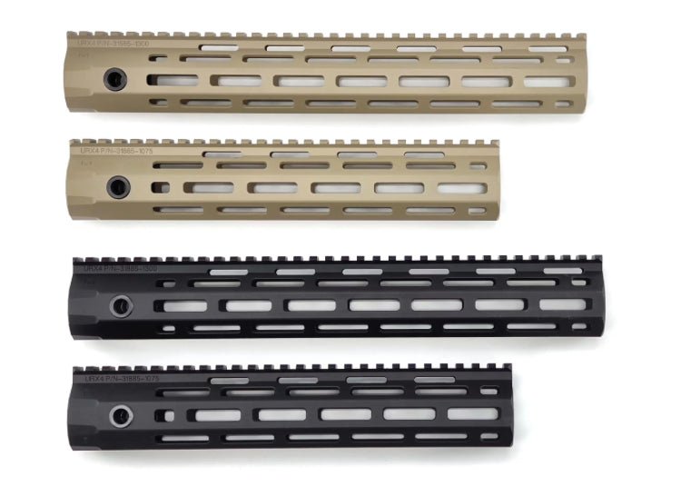 KAC URX4 Style Metal Handguard in Tan Black - AKgelblaster