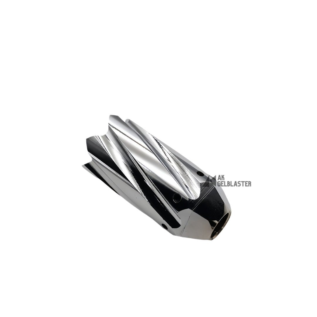Linear Straight - Flute Radial Muzzle Device (14mm CCW) - AKgelblaster
