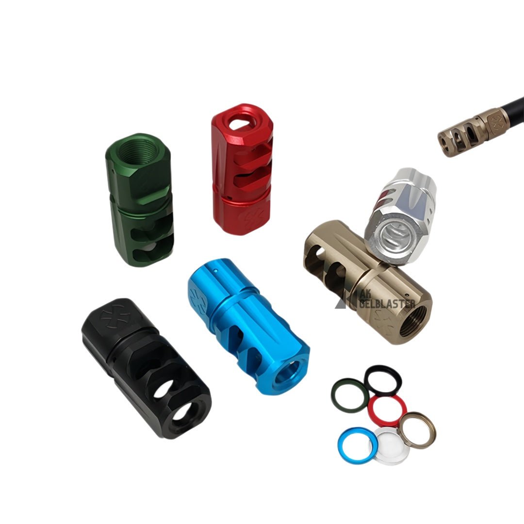 N4 - Style 2 - Port Reversible Aluminum Muzzle Device (14mm CCW) - AKgelblaster