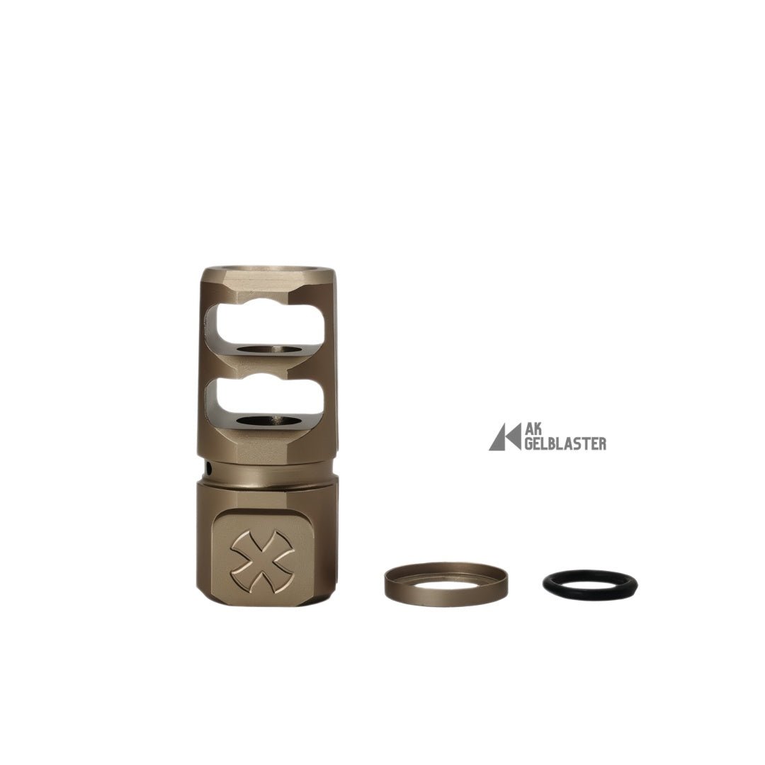 N4 - Style 2 - Port Reversible Aluminum Muzzle Device (14mm CCW) - AKgelblaster