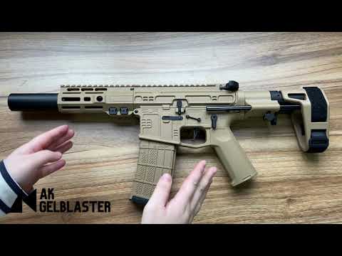 JingJi SLR CQB v4 Gel Blaster Tan Nov 2023 – AKgelblaster