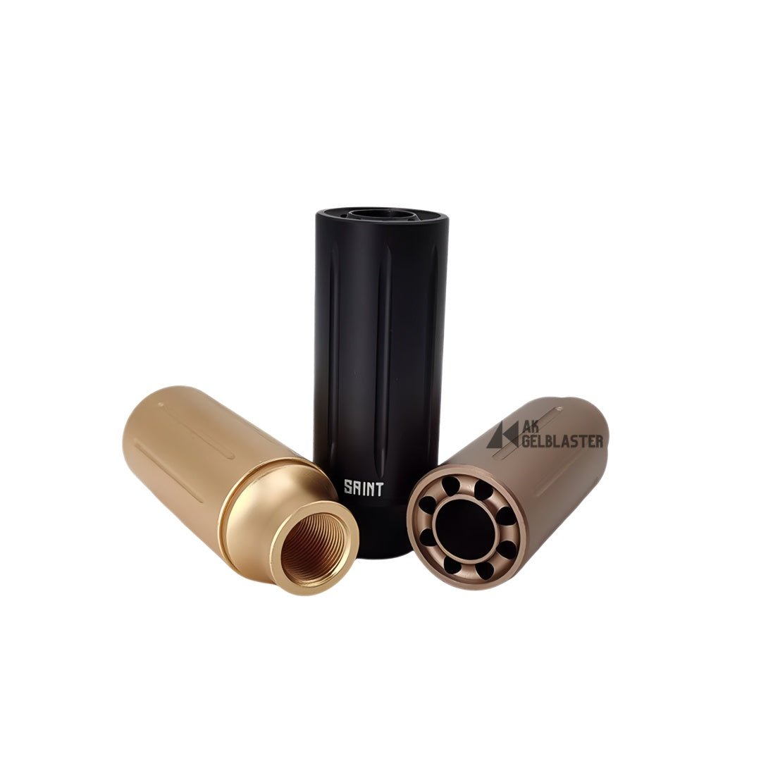 Saint - Style Linear Fluted Metal Muzzle Device (14mm CCW) - AKgelblaster