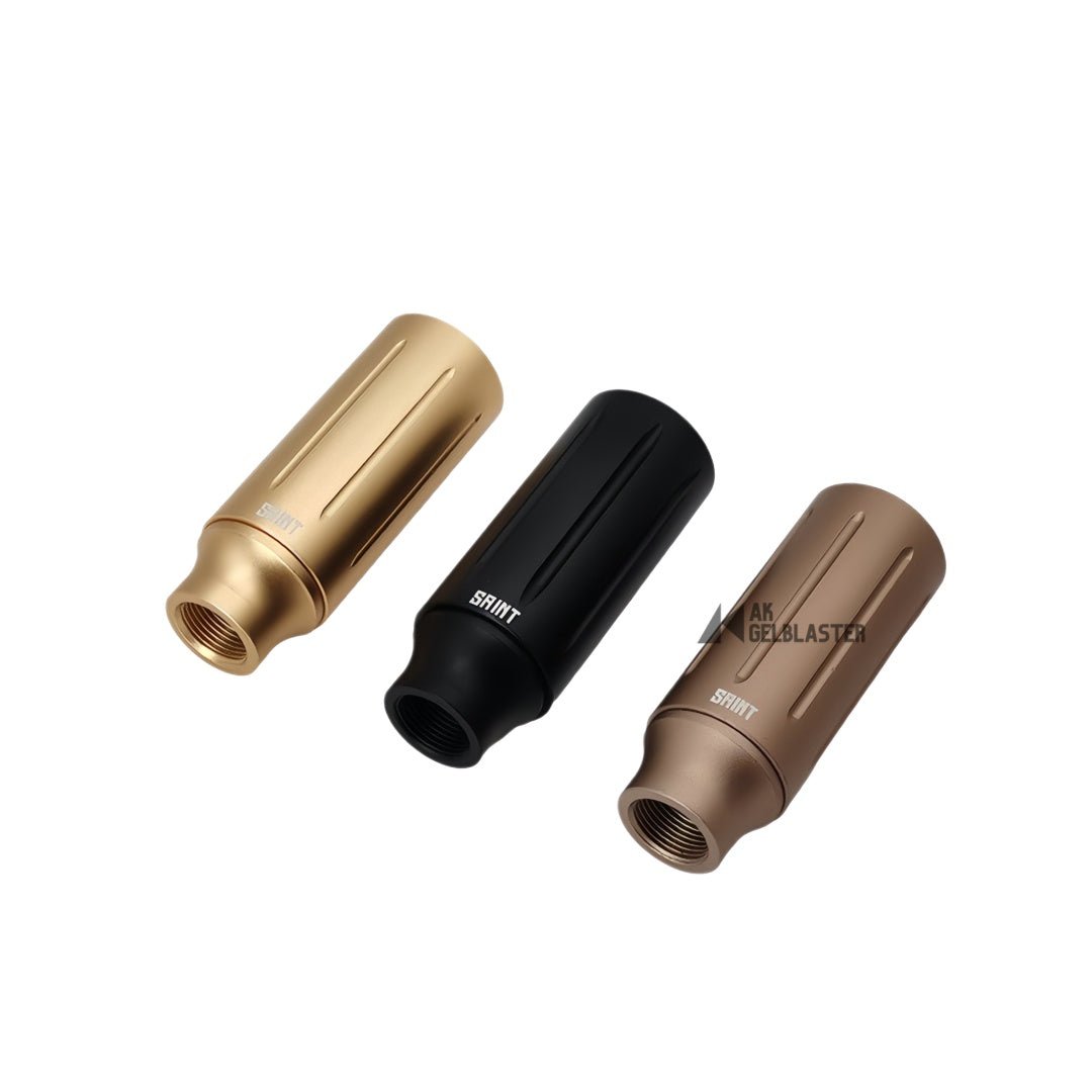 Saint - Style Linear Fluted Metal Muzzle Device (14mm CCW) - AKgelblaster