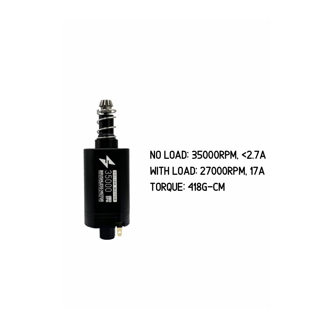 Solink Brushless Motor 35000RPM 480 long shaft for v2 Gearbox - AKgelblaster