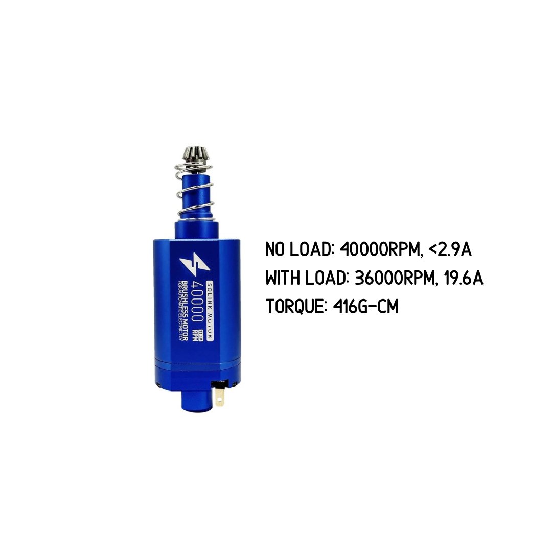 Solink Brushless Motor 40000RPM Lite Version 480 Long Shaft for V2 Gearbox July 2024 - AKgelblaster