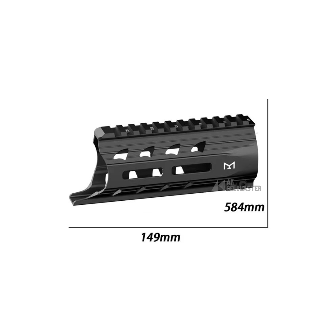 XYL ARP9 CNC Metal Handguard Black / Grey - AKgelblaster