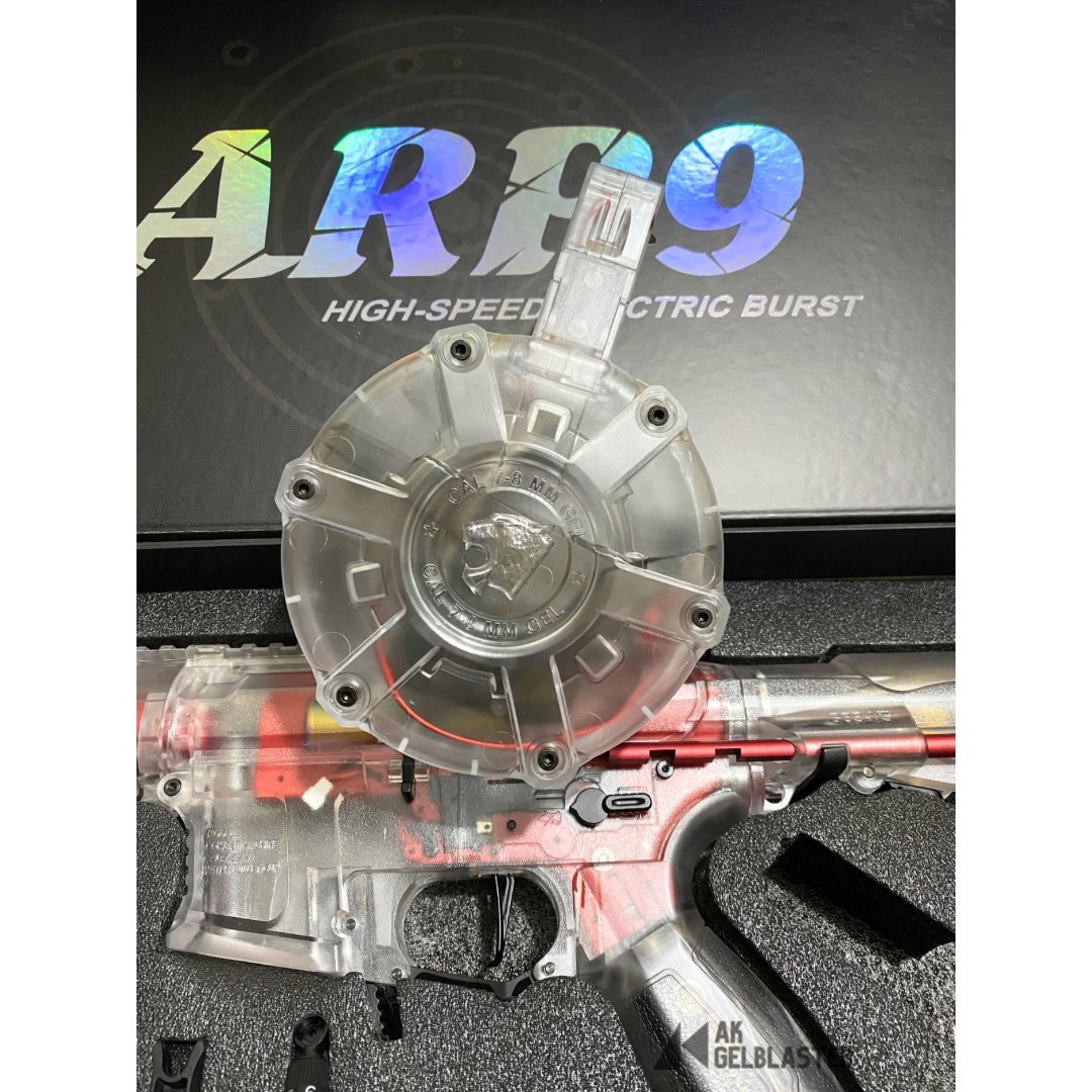 XYL ARP9 Gel Blaster v5 - Clear with Drum and Mag - AKgelblaster