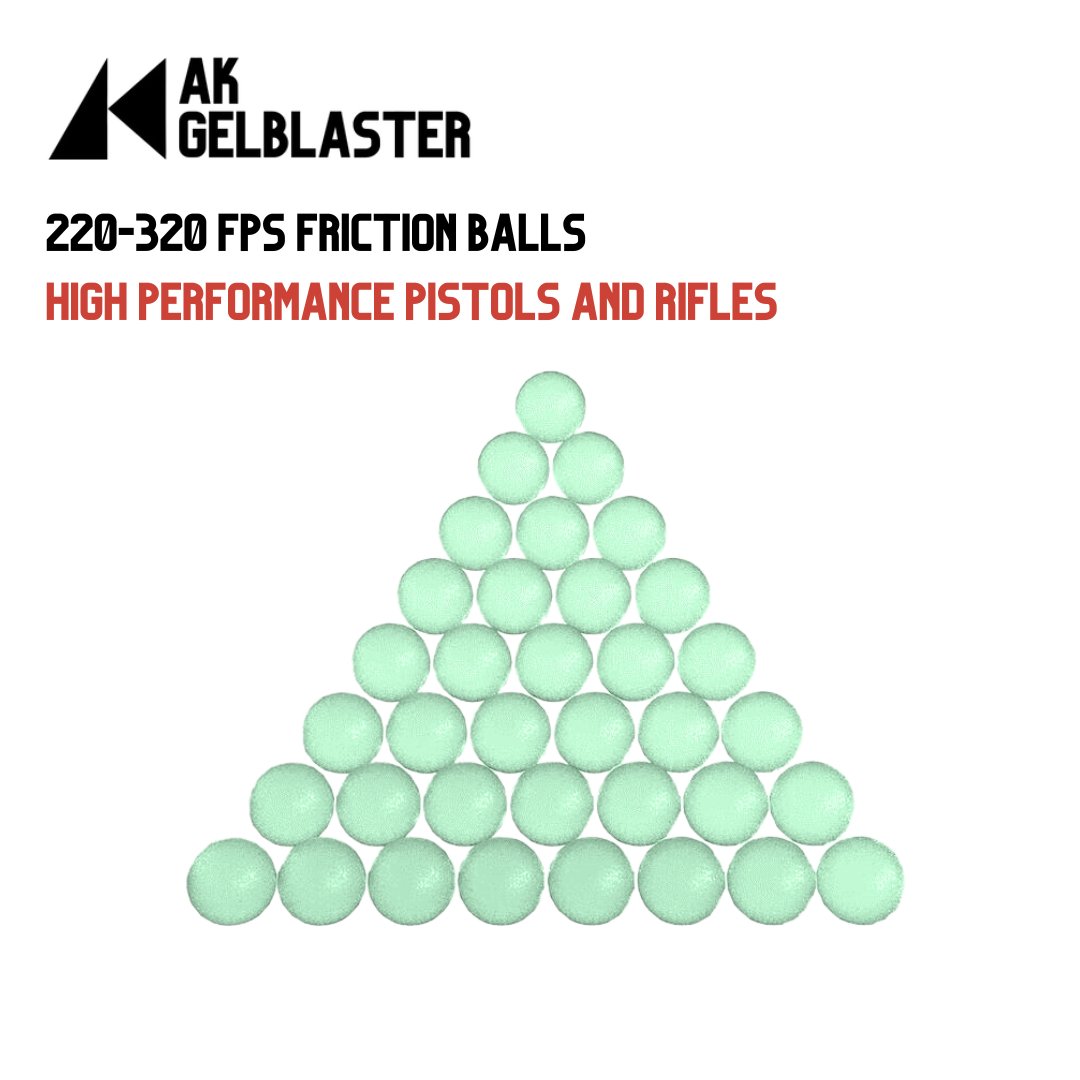220-320 FPS Friction Gel Balls for high performance rifles and pistols - AKgelblaster