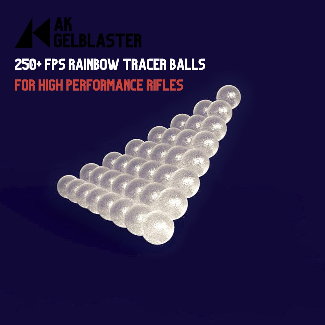 250+ FPS super white gel balls for rainbow tracer - AKgelblaster