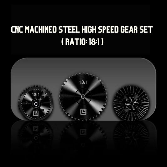 40 Steel CNC machined high speed metal gear set 18:1 - AKgelblaster