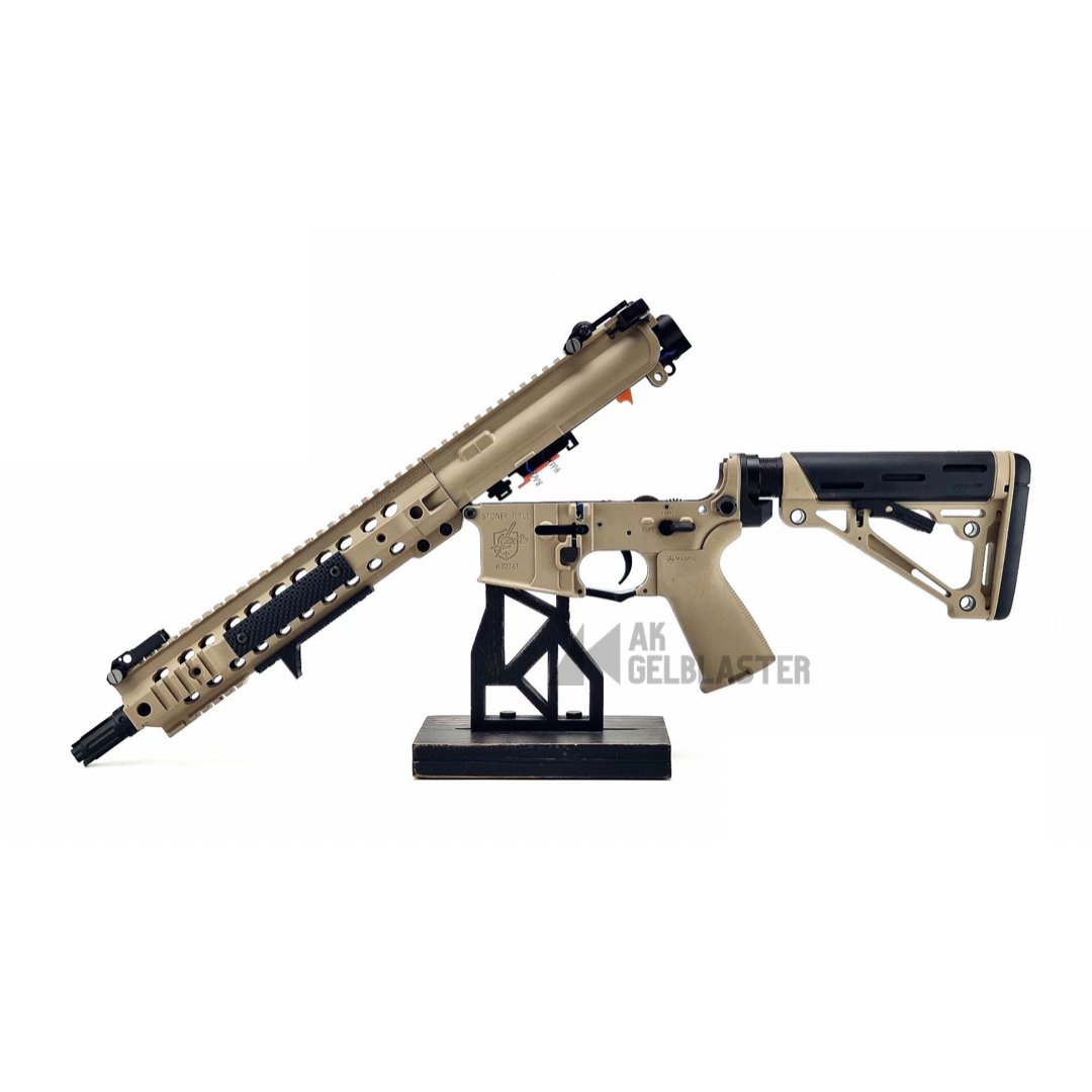 JINGJI SR16 Gel Blaster with split type metal gearbox in Tan AKgelblaster